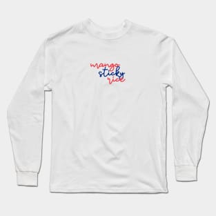 mango sticky rice - Thai red and blue - Flag color Long Sleeve T-Shirt